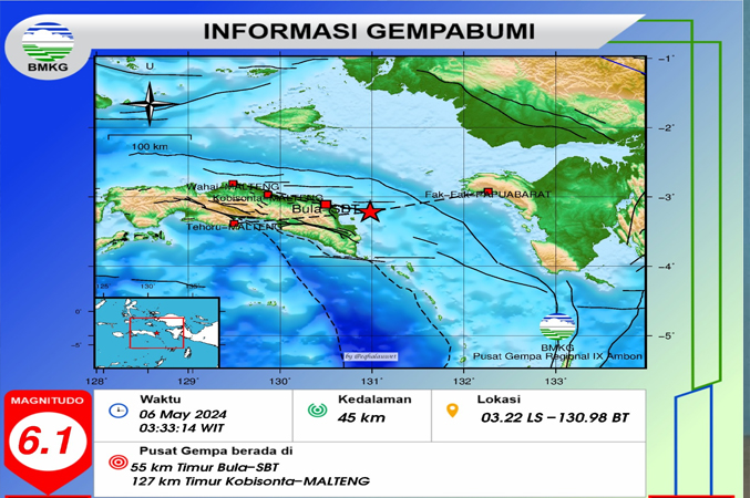 Gempa Magnitudo Guncang Sbt Tak Berpotensi Tsunami Siwalima